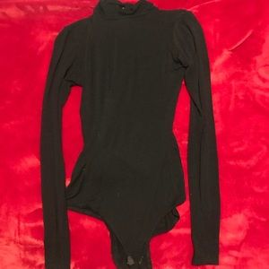 BooHoo Black Turtleneck Long Sleeve Bodysuit